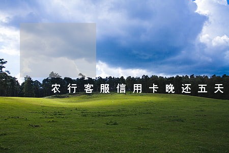 农行客服信用卡晚还五天算逾期 农行客服信用卡晚还五天算逾期