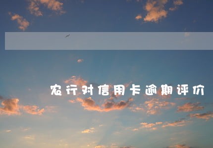 农行对信用卡逾期评价 农行对信用卡逾期评价
