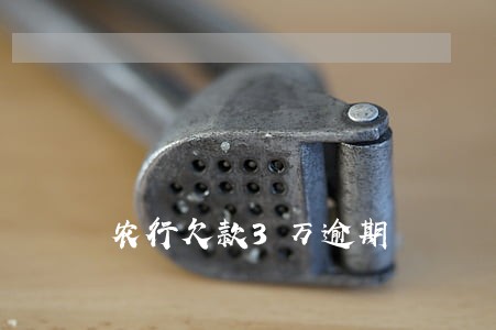 农行欠款3万逾期 农行欠款3万逾期