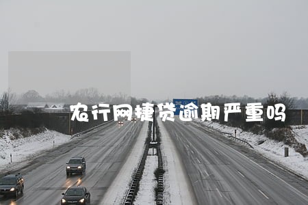 农行网捷贷逾期严重吗 农行网捷贷逾期严重吗