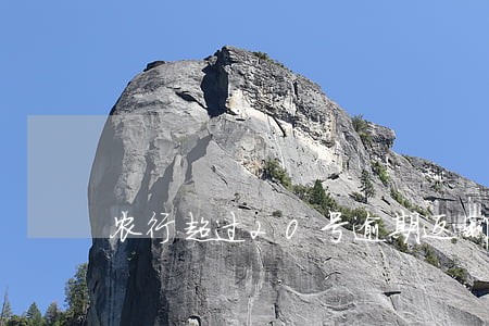 农行超过20号逾期返利息怎么办 农行超过20号逾期返利息怎么办