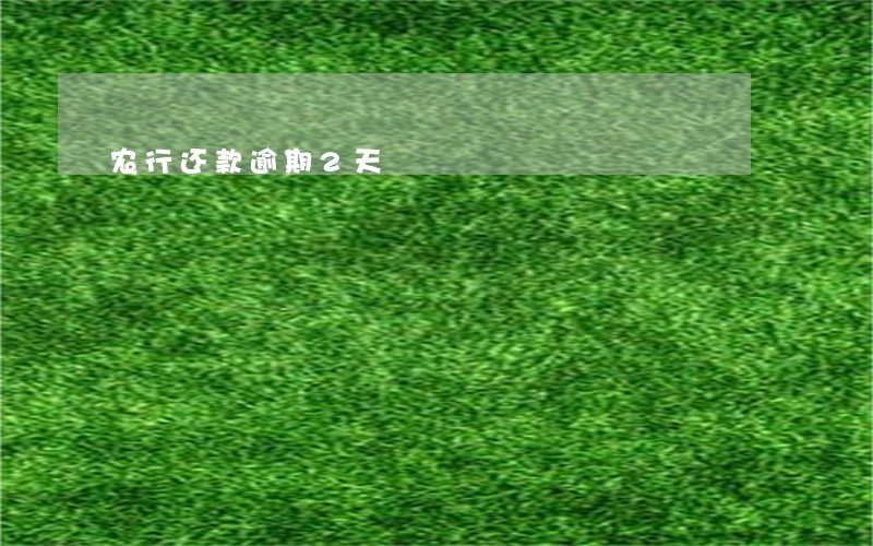 农行还款逾期2天