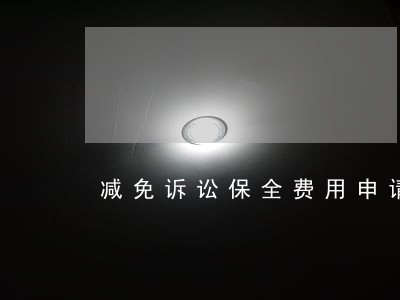 减免诉讼保全费用申请 减免诉讼保全费用申请