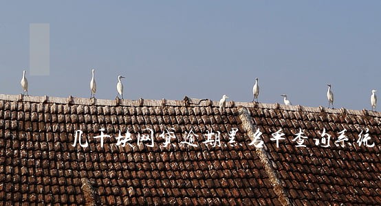 几千块网贷逾期黑名单查询系统