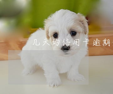 几天的信用卡逾期影响贷款吗 几天的信用卡逾期影响贷款吗