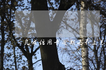 几家信用卡逾期还不上怎么办 几家信用卡逾期还不上怎么办