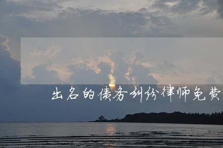 出名的债务纠纷律师免费咨询 出名的债务纠纷律师免费咨询