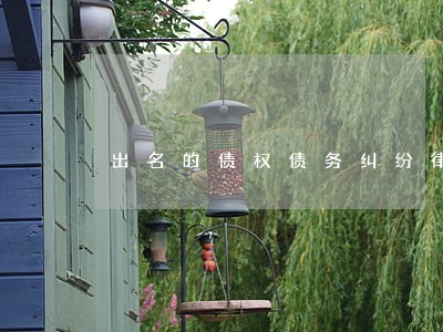 出名的债权债务纠纷律师费用 出名的债权债务纠纷律师费用