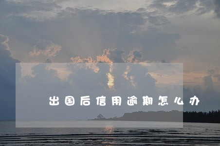 出国后信用逾期怎么办 出国后信用逾期怎么办