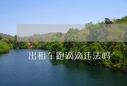 出租车跑滴滴违法吗