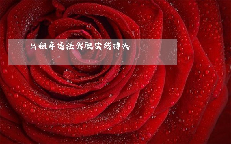 出租车违法驾驶实线掉头