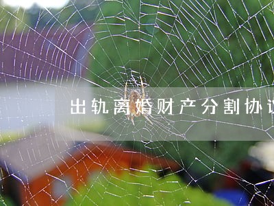 出轨离婚财产分割协议 出轨离婚财产分割协议