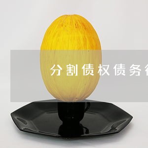 分割债权债务律师咨询 分割债权债务律师咨询