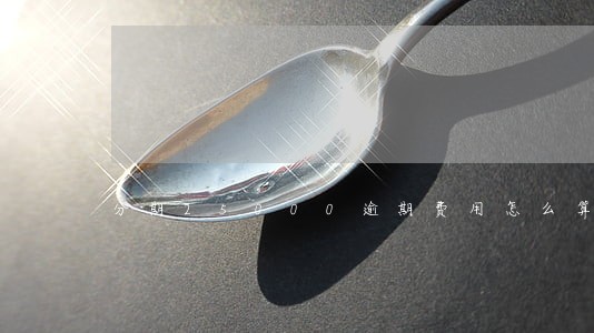 分期25000逾期费用怎么算 分期25000逾期费用怎么算