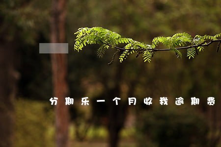 分期乐一个月收我逾期费用22 分期乐一个月收我逾期费用22