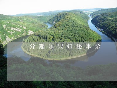 分期乐只归还本金 分期乐只归还本金