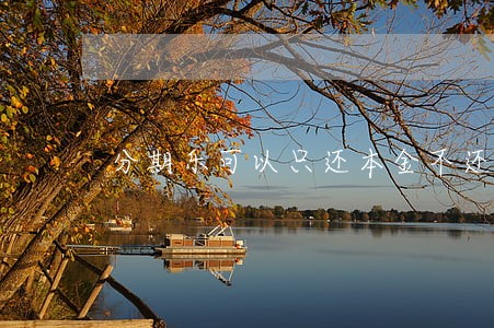 分期乐可以只还本金不还利息吗 分期乐可以只还本金不还利息吗