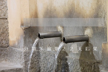 分期乐逾期22天后果