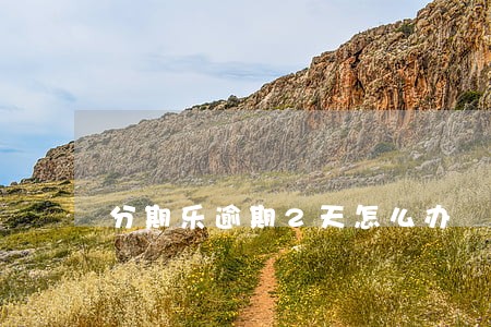 分期乐逾期2天怎么办 分期乐逾期2天怎么办