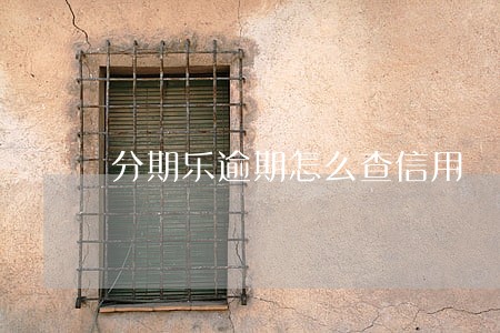 分期乐逾期怎么查信用