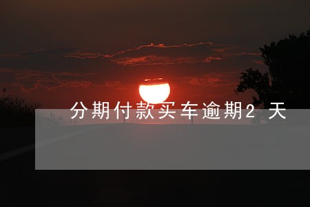 分期付款买车逾期2天 分期付款买车逾期2天