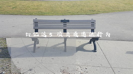 切记这5项交通违法行为 切记这5项交通违法行为