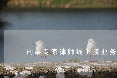刑事专家律师线上接业务 刑事专家律师线上接业务