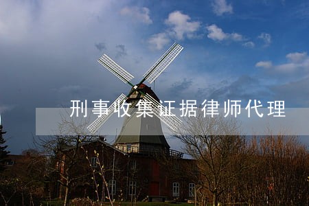 刑事收集证据律师代理 刑事收集证据律师代理