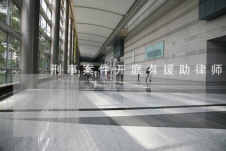 刑事案件开庭有援助律师 刑事案件开庭有援助律师