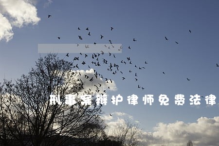 刑事案辩护律师免费法律咨询 刑事案辩护律师免费法律咨询