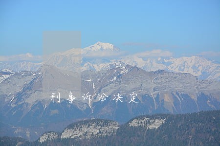 刑事诉讼决定