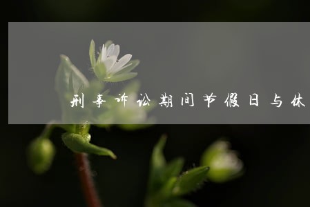 刑事诉讼期间节假日与休息日 刑事诉讼期间节假日与休息日