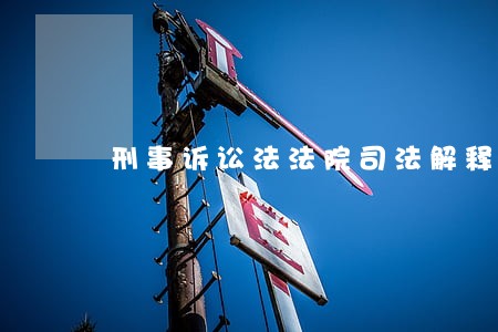 刑事诉讼法法院司法解释 刑事诉讼法法院司法解释