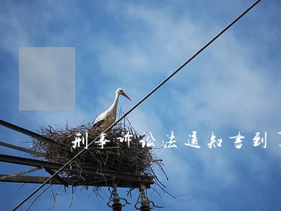 刑事诉讼法通知书到了 刑事诉讼法通知书到了
