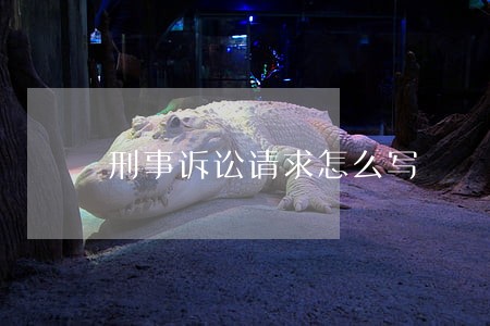 刑事诉讼请求怎么写 刑事诉讼请求怎么写