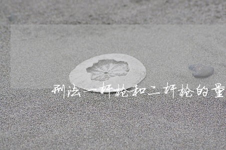 刑法一杆枪和二杆枪的量刑 刑法一杆枪和二杆枪的量刑
