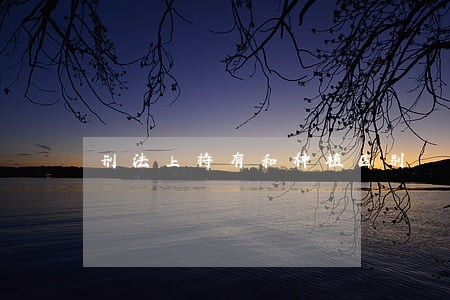 刑法上持有和种植区别