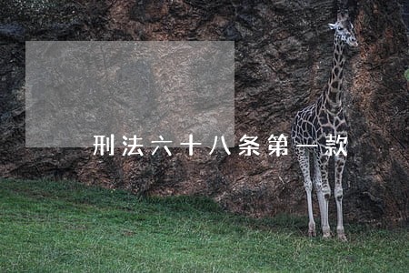 刑法六十八条第一款 刑法六十八条第一款