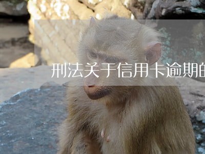 刑法关于信用卡逾期的处罚条款