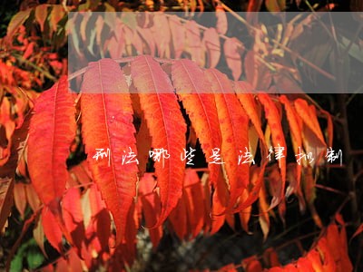 刑法哪些是法律拟制 刑法哪些是法律拟制