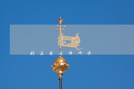 刑法案法律渊源