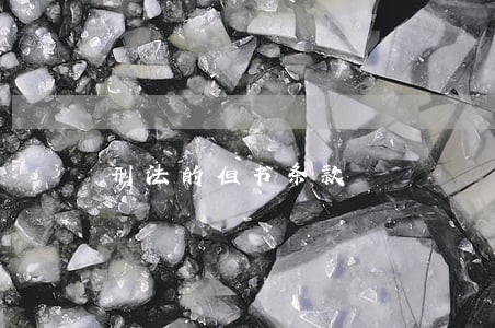 刑法的但书条款 刑法的但书条款