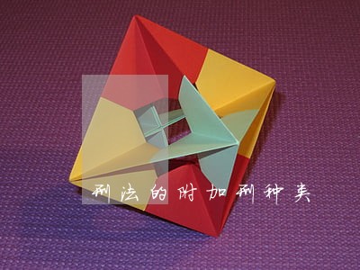 刑法的附加刑种类 刑法的附加刑种类