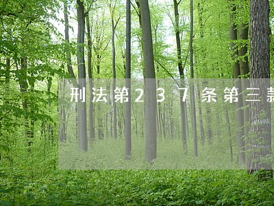 刑法第237条第三款