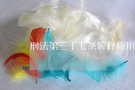 刑法第三十七条解释应用 刑法第三十七条解释应用