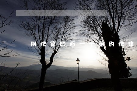 刑法第四百一十条的法律解释 刑法第四百一十条的法律解释