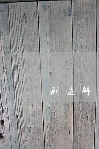 刑法解释的具体应用 刑法解释的具体应用