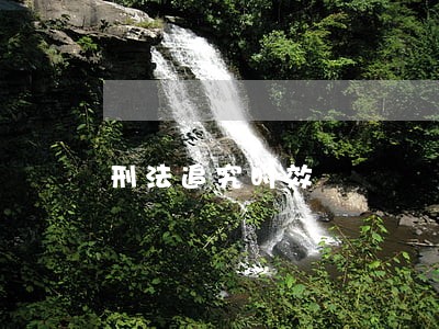刑法追究时效 刑法追究时效