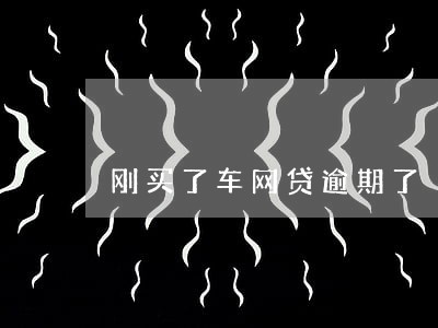 刚买了车网贷逾期了 刚买了车网贷逾期了