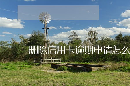 删除信用卡逾期申请怎么写